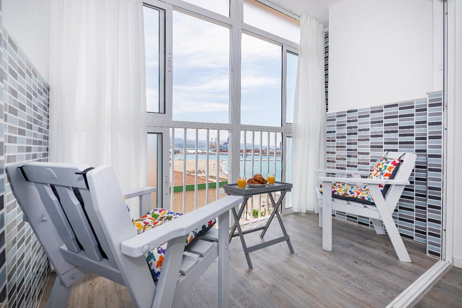 Impresionante Vista Al Mar - Elegante Apartamento Málaga Buitenkant foto